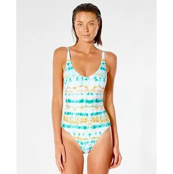 Dámské plavky Plavky Rip Curl SUMMER PALM GOOD ONE PIECE Light Aqua velikost L