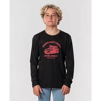 Pánské tričko Tričko Rip Curl KLAXON L/S TEE BOY Black velikost 16