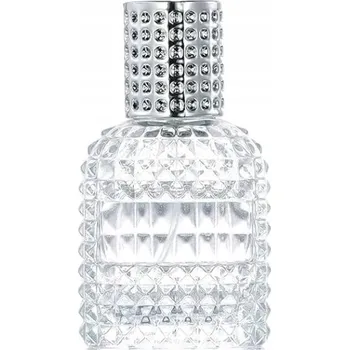 Láhev OZDOBNÁ SKLENĚNÁ LAHVIČKA NA PARFÉM S ATOMIZÉR Z HLINÍKU - 30 ML!