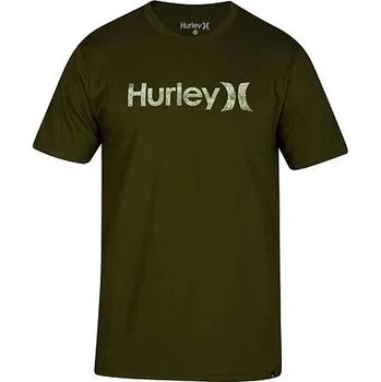Pánská móda Tričko Hurley ONE&ONLY PUSH-THROUGH S/S TEE Legion Green/(Jade Aura) velikost M
