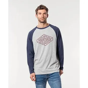 Pánské tričko Tričko Rip Curl RETRO DIAMOND L/S TEE Cement Marle velikost M