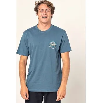 Pánské tričko Tričko Rip Curl TWICE D'AMS SS TEE Washed Navy velikost S