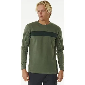 Pánské tričko Tričko Rip Curl VAPORCOOL VARIAL 2.0 L/S TEE Dark Olive velikost S