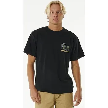 Pánské tričko Tričko Rip Curl VAPORCOOL JOURNEYS TRIP TEE Black velikost L