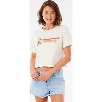 Pánské tričko Tričko Rip Curl GOLDEN STATE CROP TEE Bone velikost S