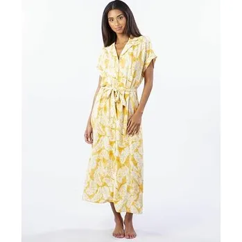 Dámské šaty šaty Rip Curl SUMMER PALM SHIRT DRESS Gold velikost S