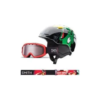Cyklistická přilba Helma + brýle Smith ZOOM JR/GAMBLER Angry Birds velikost YM