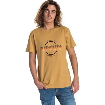 Pánské tričko Tričko Rip Curl HEY MAMA S/S TEE Mustard velikost XXL