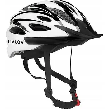 Cyklistická přilba LIVLOV Lehká Cyklistická Helma s Nastavením a Kšiltem, 18 Větracích Otvorů, Bílá