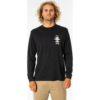Pánské tričko Tričko Rip Curl SEARCH ESSENTIAL L/S TEE Black velikost L