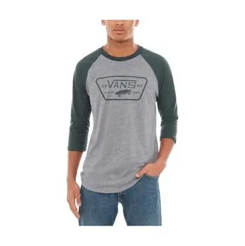 Tričko Vans FULL PATCH RAGLAN Heather Grey/Darkest Spruce velikost L