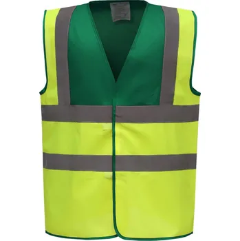 pracovní vesta Yoko Vesta HVW100 Hi-Vis, výstražná COT79W100zx402-paramedic g M Zelená zdravotnická/žlutá hi vis