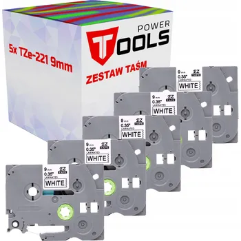 Pásek do tiskárny 5x Páska do Brother TZe-221 9mm Bílá sada TZ221