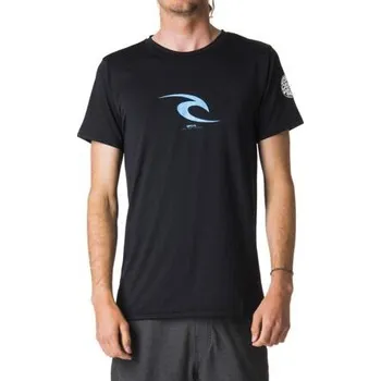 Pánské tričko Lykra Rip Curl ICON S/SL UVT Black velikost XL