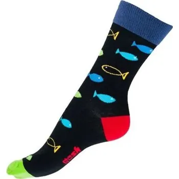 Pánské ponožky Ponožky Gosh PONOŽKY GOSH Černá (ryby) velikost 36-40