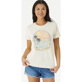 Pánské tričko Tričko Rip Curl SUN SALT STANDARD TEE Bone velikost M