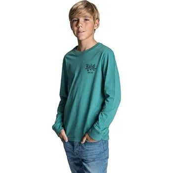 Pánské tričko Tričko Rip Curl SEARCH ICON LS TEE Teal velikost 10