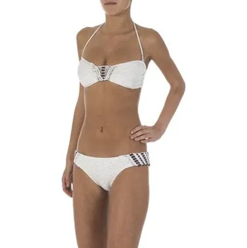 Dámské oblečení Plavky Rip Curl COACHELLA BANDEAU SET Cream velikost L