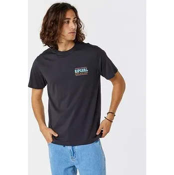 Tričko Rip Curl DOWN THE LINE SSTEE Washed Black velikost L