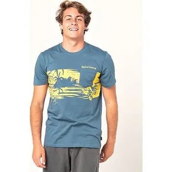 Pánské oblečení Tričko Rip Curl BUSY SESSION TEE Washed Navy velikost L