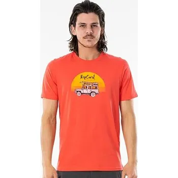 Pánská móda Tričko Rip Curl ENDLESS SEARCH TEE Cayenne velikost XL