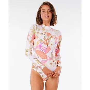 Dámské oblečení Plavky Rip Curl NORTH SHORE CHEEKY L/S SWIM SU Light Pink velikost XS