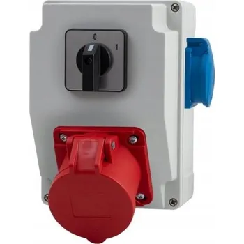 vypínač Rozvodnice RS-KOMBI - zásuvky 16A/5P, 230V, vypínač 0/1 (16A) F3.1875