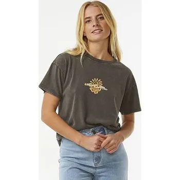 Tričko Rip Curl TAAPUNA RELAXED TEE Washed Black velikost S