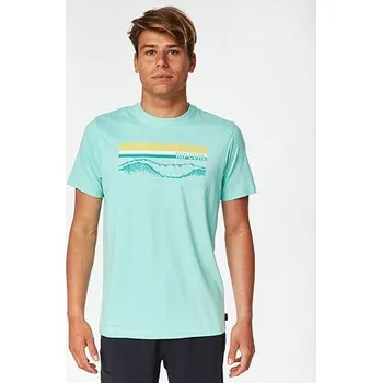 Pánské tričko Tričko Rip Curl STRIPED TEE Washed Aqua velikost L