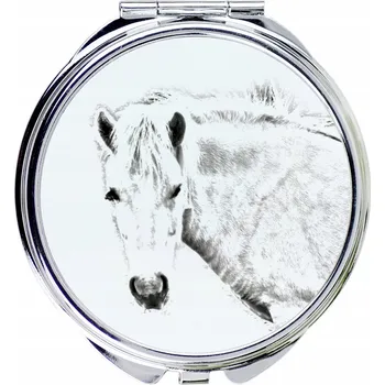 Kosmetické zrcátko Fiordský kůň - kapesní zrcátko s koněm, personalizované zrcátko do k
