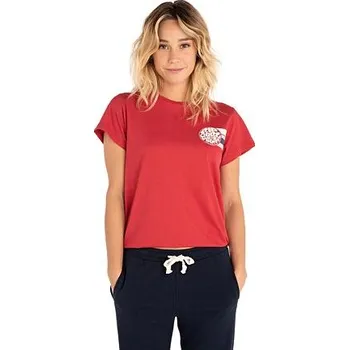 Pánské oblečení Tričko Rip Curl WETTY STRIPE TEE Scarlet Sage velikost L