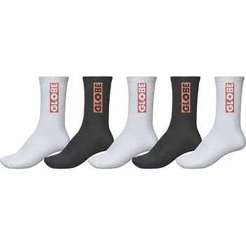 Pánské ponožky Ponožky Globe BAR CREW SOCK 5 PACK Assorted velikost 7-11