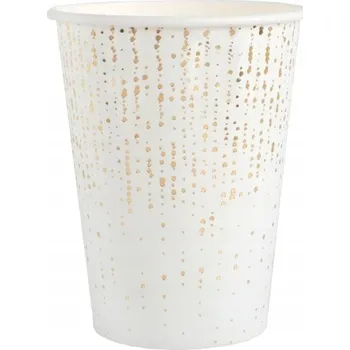 Party nádobí BÍLÉ PAPÍROVÉ KELÍMKY BÍLÉ 33 CM 10 KS KELÍMKŮ NA SVATEBNÍ, SVATBA A SVATOBNÉ SVATÉ PŘIJÍMÁNÍ