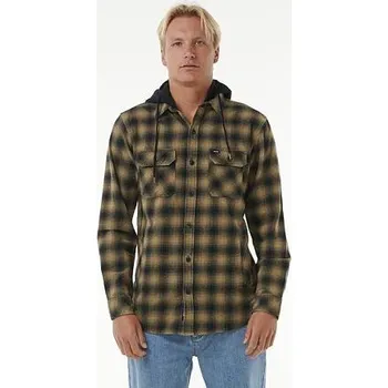 Pánská košile Košile Rip Curl GRUNTER FLANNEL HOOD SHRT Washed Moss velikost S