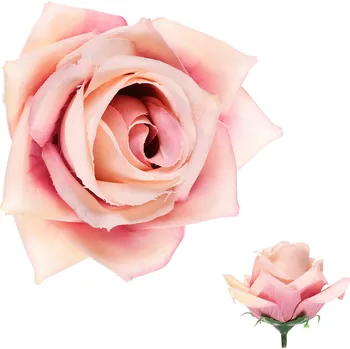 umělá květina Růže - umělý květ, staro-růžový, cena za balení (12 ks)