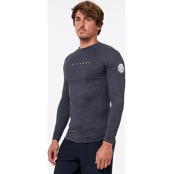 Pánské tričko Lykra Rip Curl DAWN PATROL PERF L/S UV Black Marled velikost XL