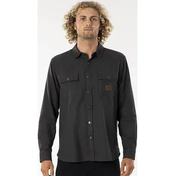 Pánská košile Košile Rip Curl SEARCHERS L/S FLANNEL Washed Black velikost M