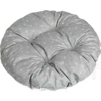 Podsedák Bellatex Sedák Adéla kulatý prošívaný, Pnoucí kvítek šedý - průměr 40cm