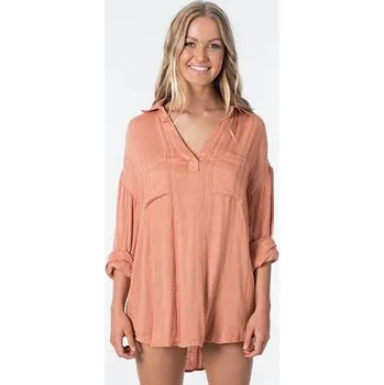 Pánská móda Košile Rip Curl SUNRISE SHIRT Peach velikost L