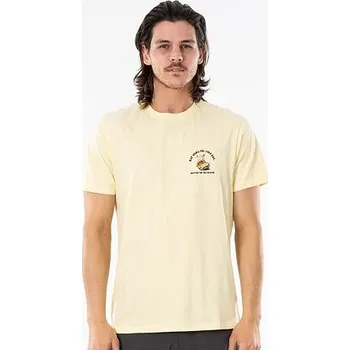 Pánské tričko Tričko Rip Curl ENDLESS SEARCH TEE Pale Yellow velikost M