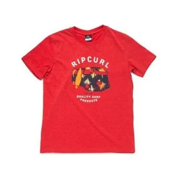 Dámské tričko Tričko Rip Curl VAN SURF SS TEE Ribbon Red Marl velikost 14