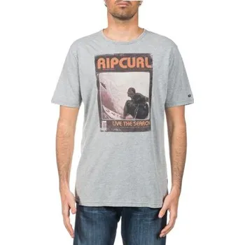 Pánské tričko Tričko Rip Curl HERITAGE BOARD S/S TEE Beton Marle velikost XL