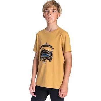Pánská móda Tričko Rip Curl SUPER VAN BOY SS TEE Mustard velikost 8