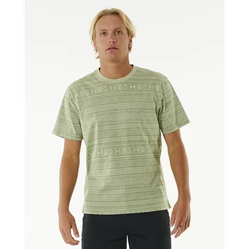 Pánské tričko Tričko Rip Curl SWC LAND LINES TEE Sage velikost L