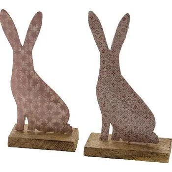 Dekorace ''Králíček'', růžová, balení obsahuje 2 kusy! (DOPRODEJ)|Ego Dekor