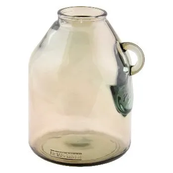 Váza Váza s ouškem ALFA, 25,5cm, lahvově hnědá|kouřová|Vidrios San Miguel|Recycled Glass