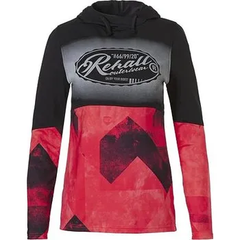 Pánská móda Mikina Rehall YARA Graphic Mountains Red Pink velikost M