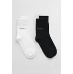 PONOŽKY GANT SOCKS 2-PACK BLACK / WHITE