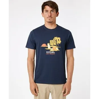 Pánské tričko Tričko Rip Curl FRAMED TEE Dark Navy velikost M