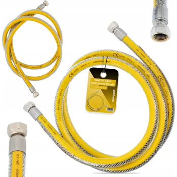 Plynová hadice Hadice na ZEMNÍ PLYN 2 m 1/2 Plynová pro SPORÁKY, LAHVE, ELASTICKÁ CH